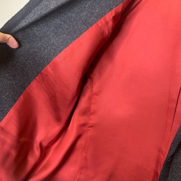 VTG Liz Clairborne Womens Dark Gray Wool Blazer Size 8 Trim - Picture 6 of 11